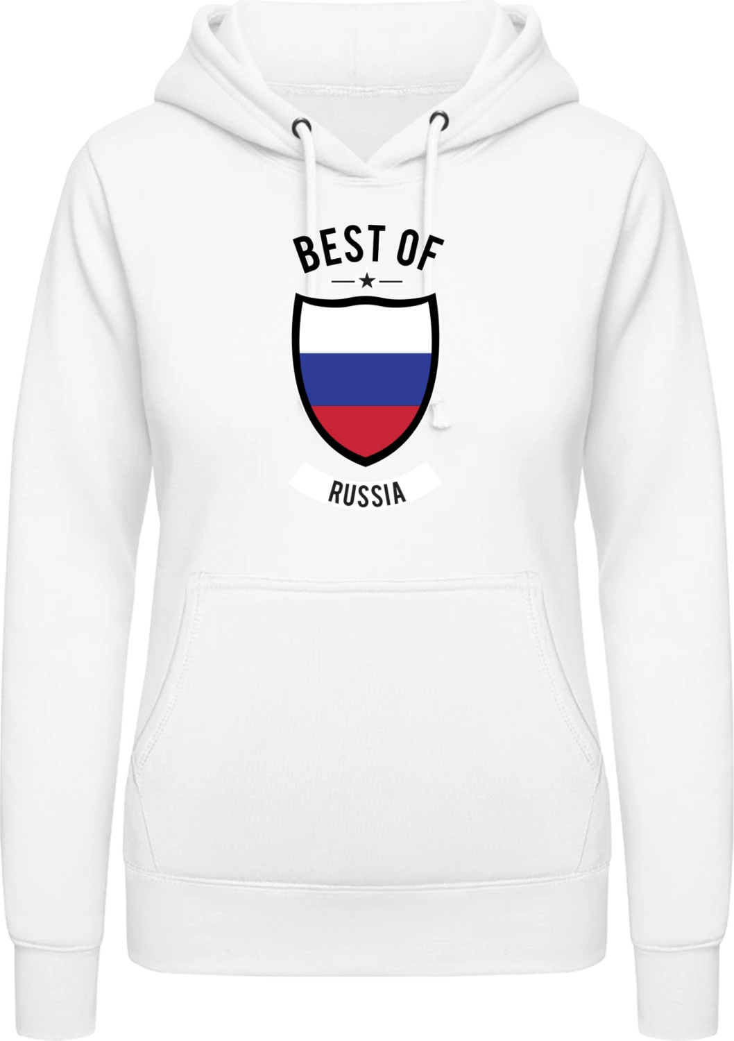 Best of Russia - Arctic white AWDis ladies hoodie - Front