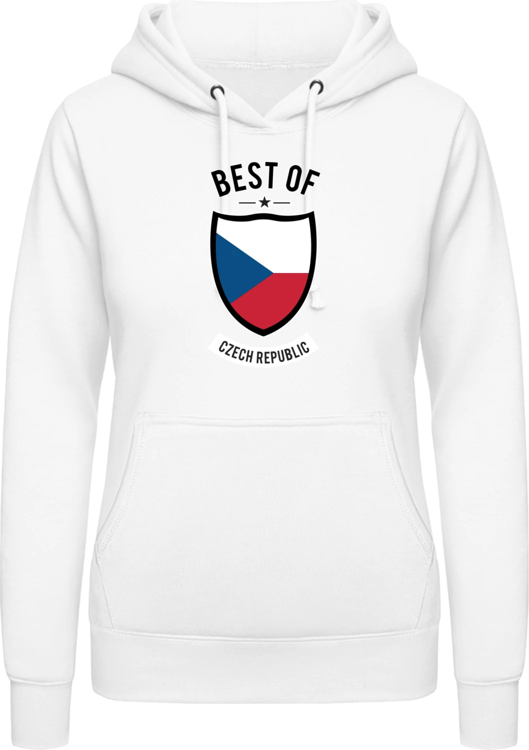 Best of Czech Republic - Arctic white AWDis ladies hoodie - Front