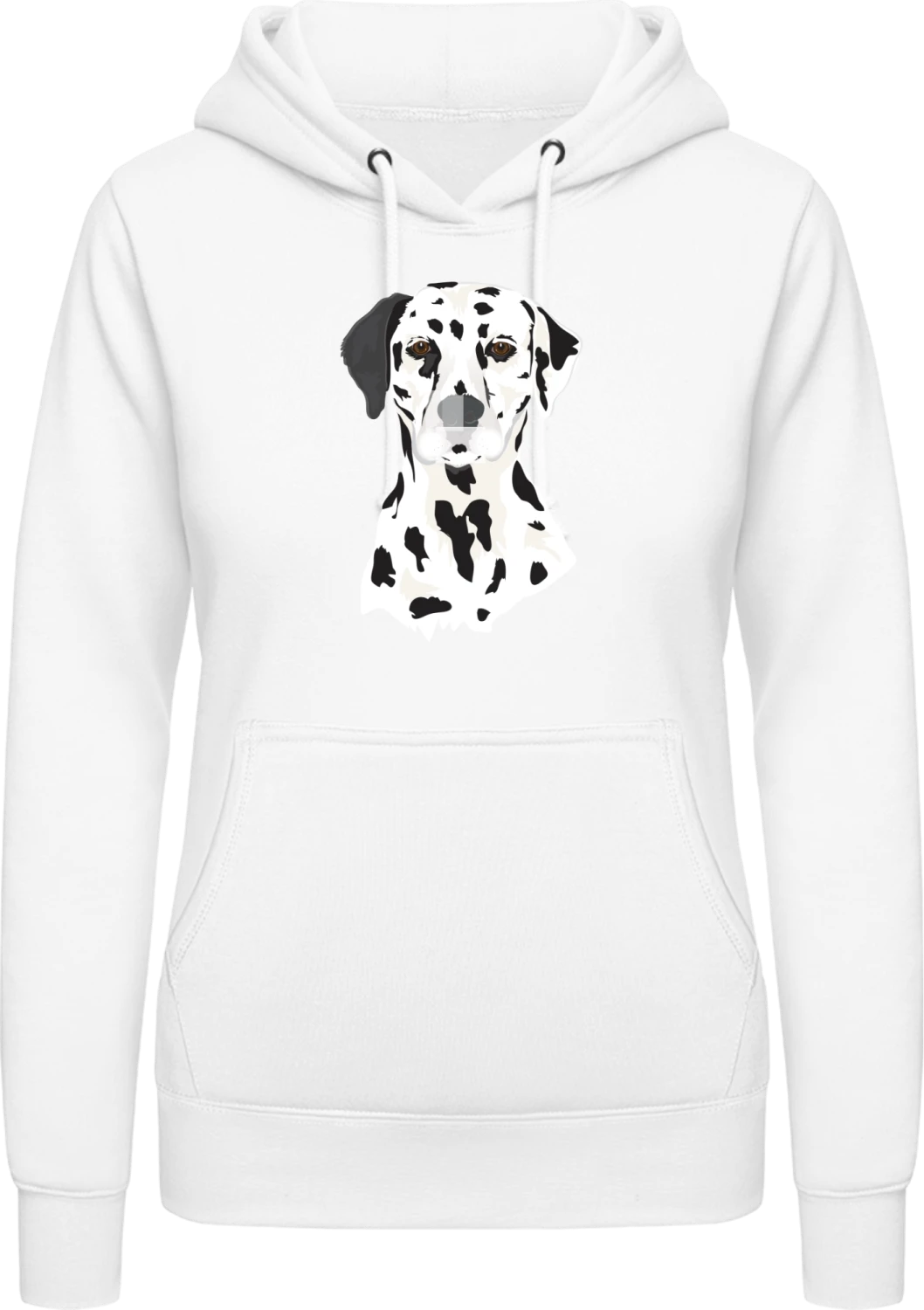 Dalmatian Head Realistic - Arctic white AWDis ladies hoodie - Front