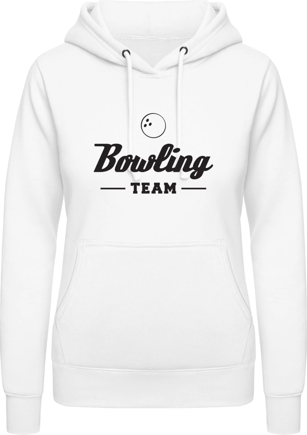 Bowling Team - Arctic white AWDis ladies hoodie - Front