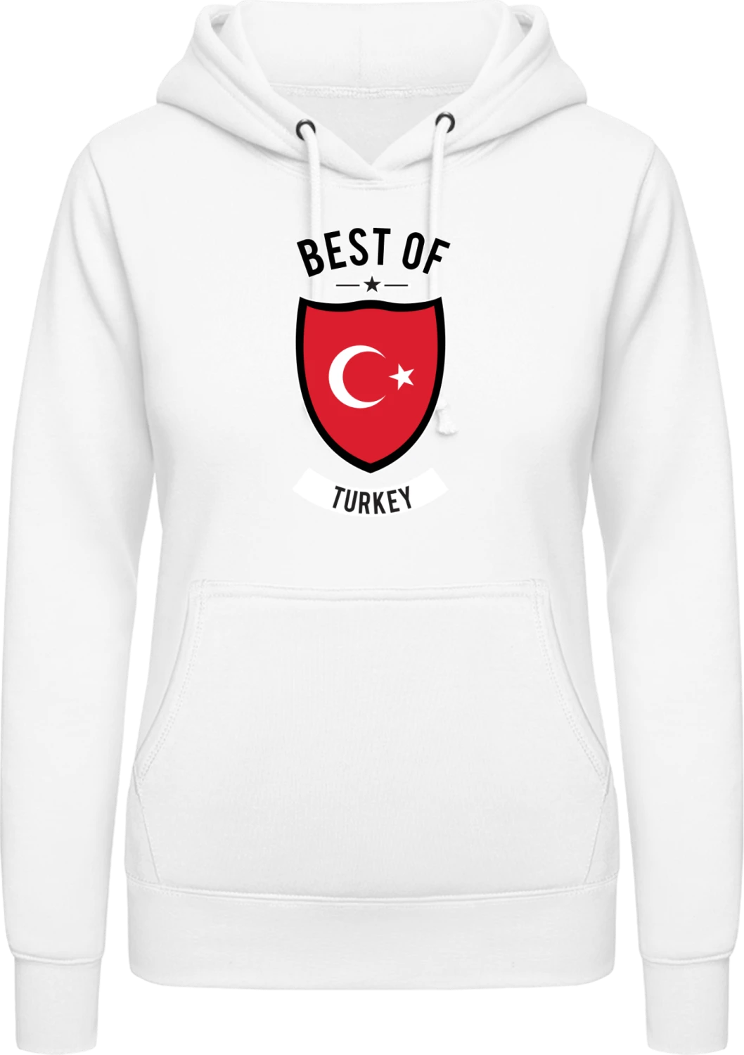 Best of Turkey - Arctic white AWDis ladies hoodie - Front