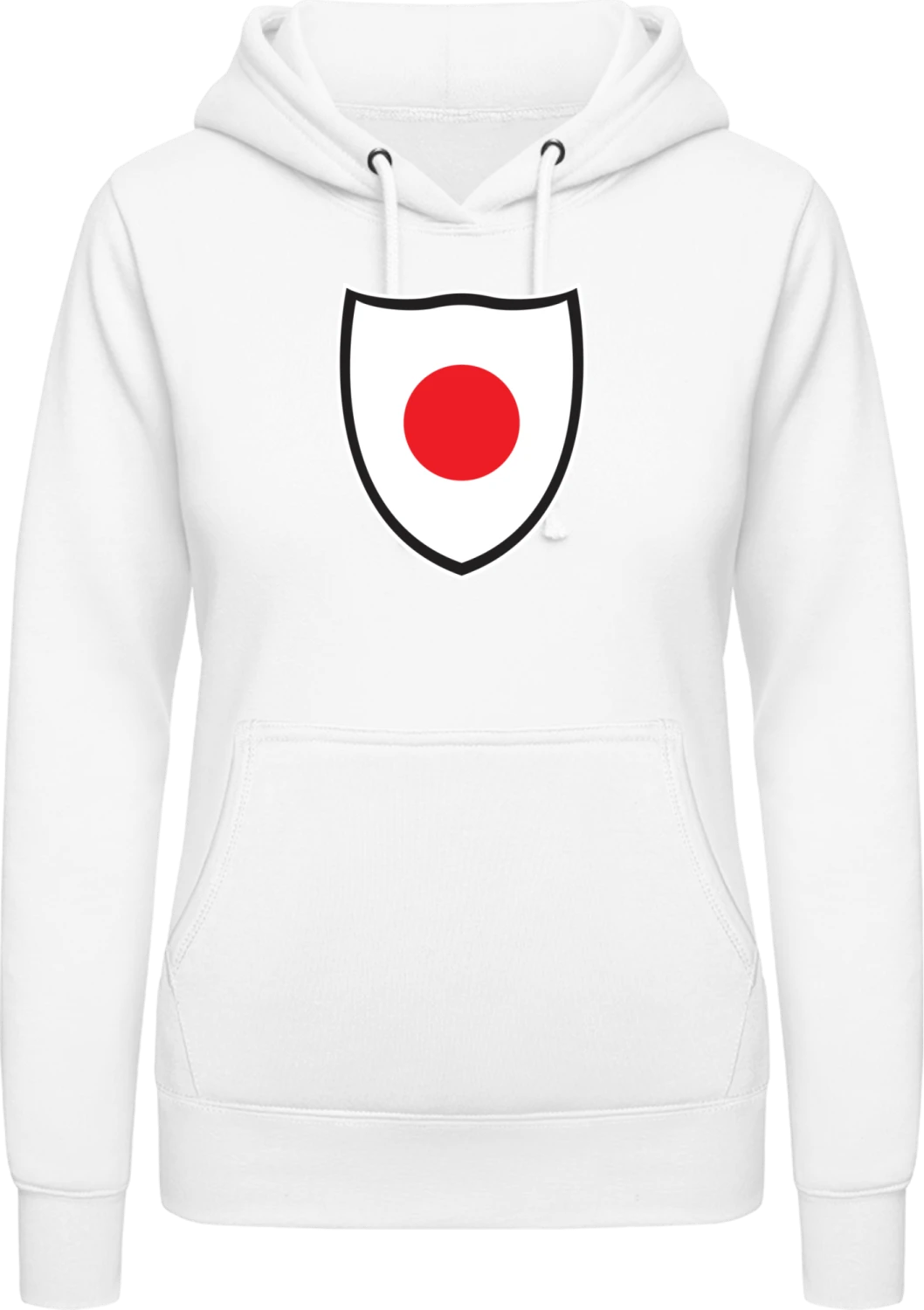 Japan Shield Flag - Arctic white AWDis ladies hoodie - Front