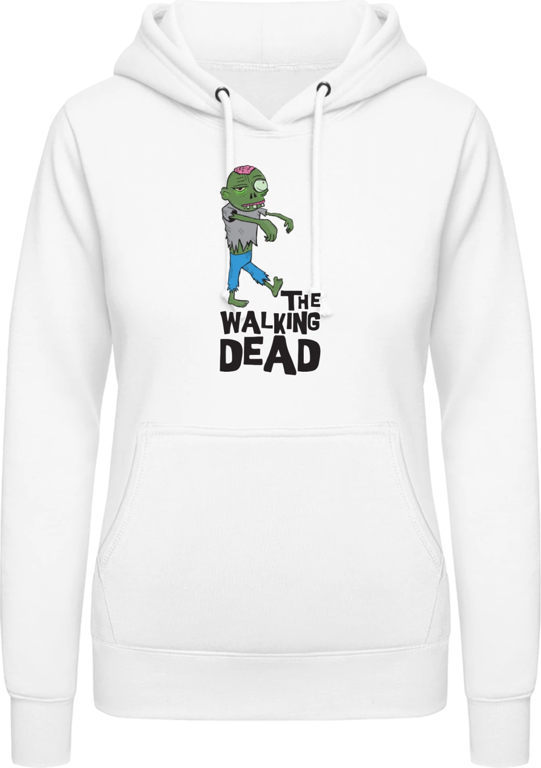 Green Zombie The Walking Dead - Arctic white AWDis ladies hoodie - Front