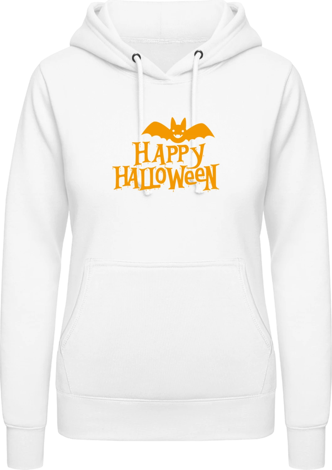 Happy Halloween - Arctic white AWDis ladies hoodie - Front