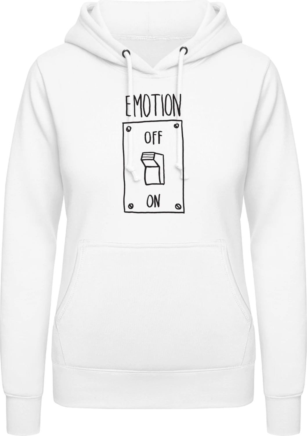 Emotion - Arctic white AWDis ladies hoodie - Front