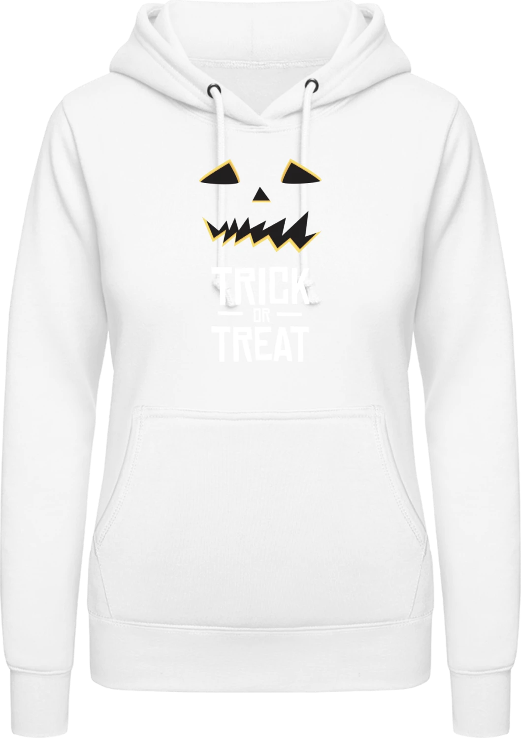 Trick Or Treat Halloween - Arctic white AWDis ladies hoodie - Front