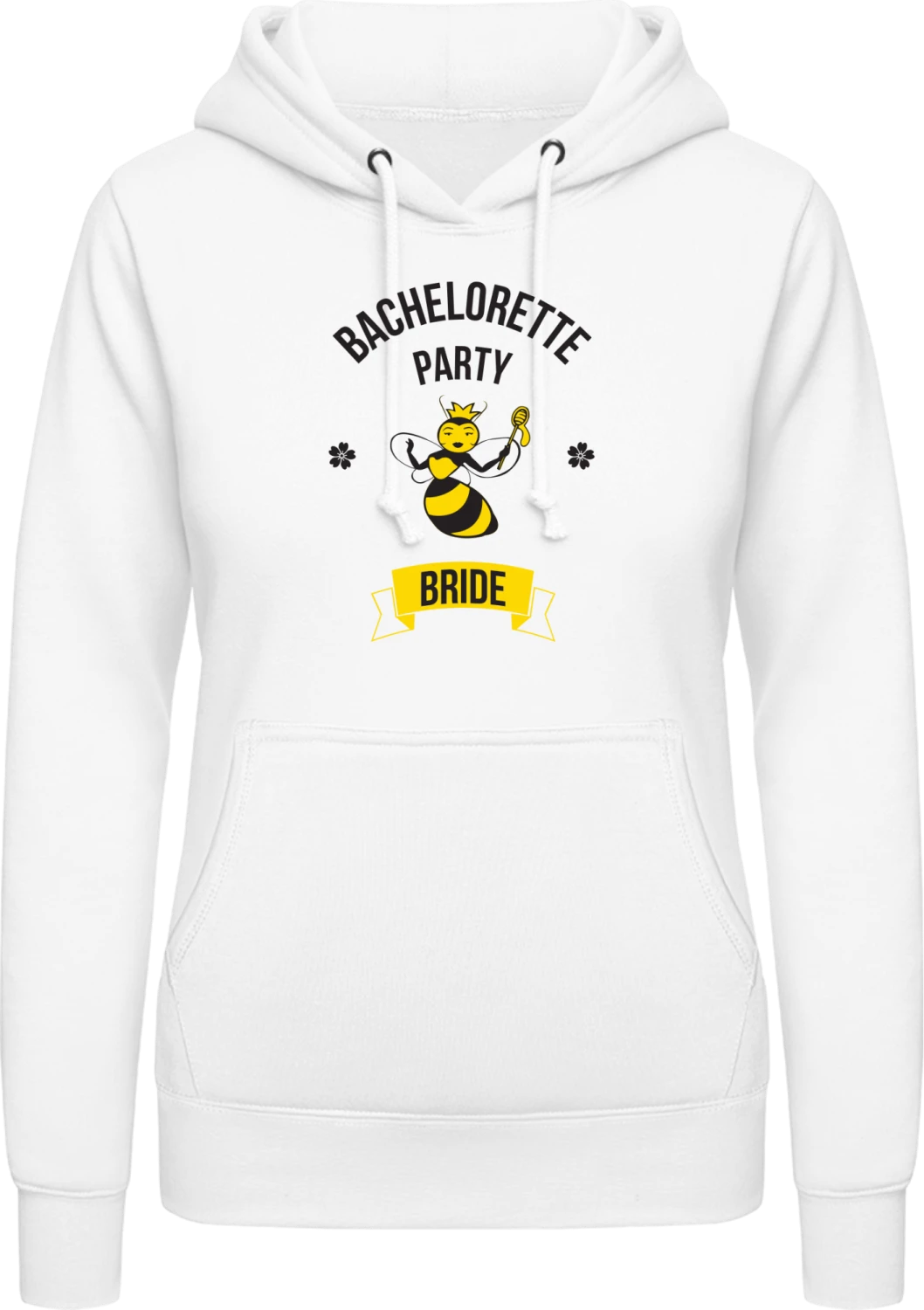 Bachelorette Party Bride - Arctic white AWDis ladies hoodie - Front