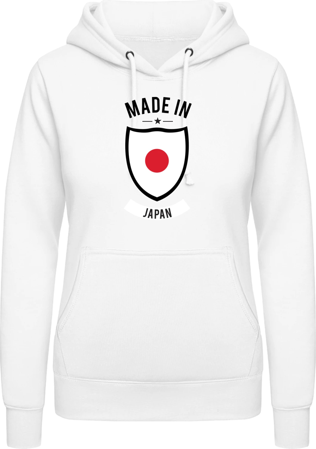 Made in Japan - Arctic white AWDis ladies hoodie - Front