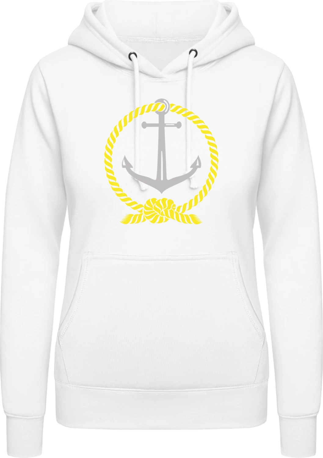 Anchor Sailor - Arctic white AWDis ladies hoodie - Front