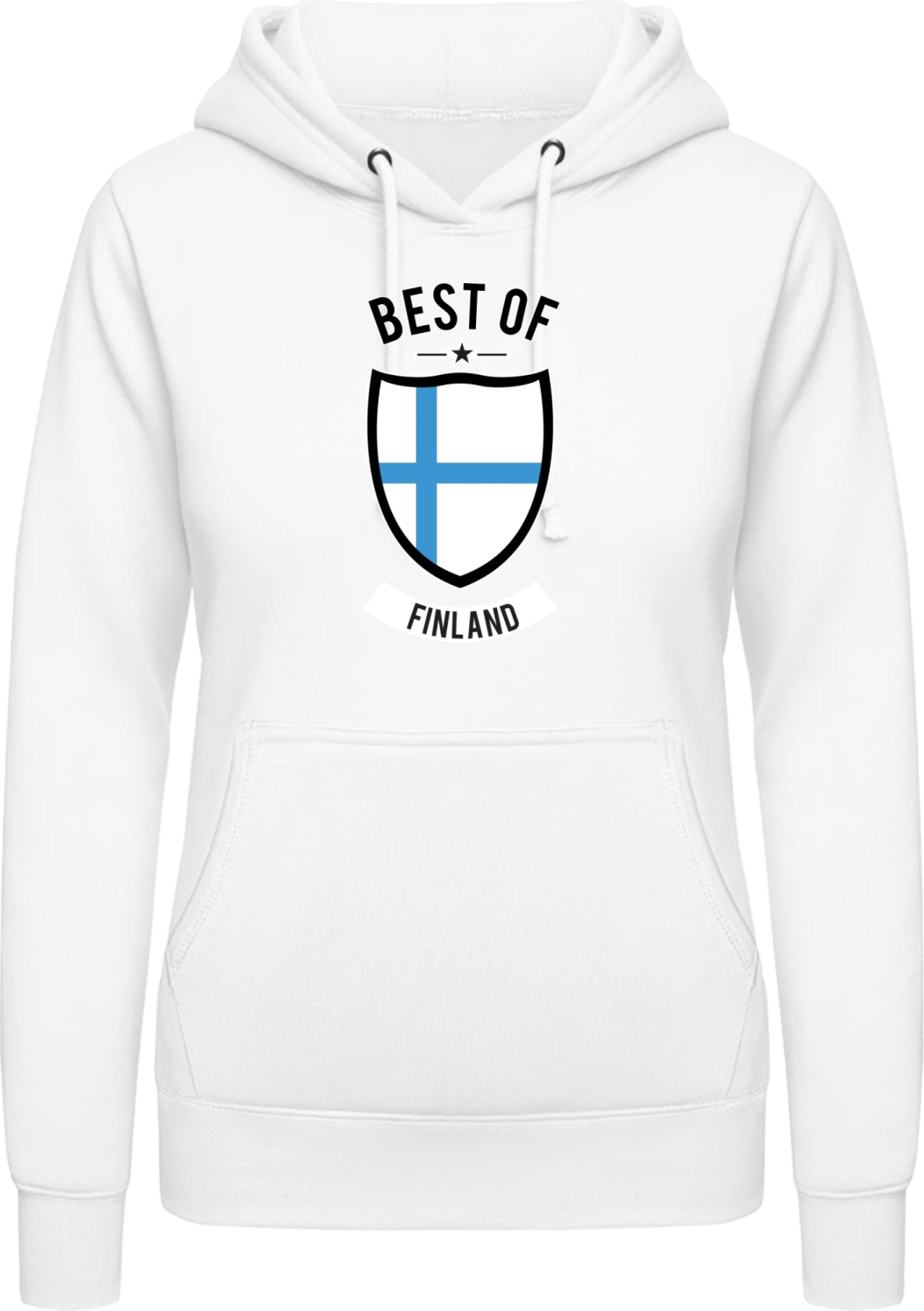 Best of Finland - Arctic white AWDis ladies hoodie - Front