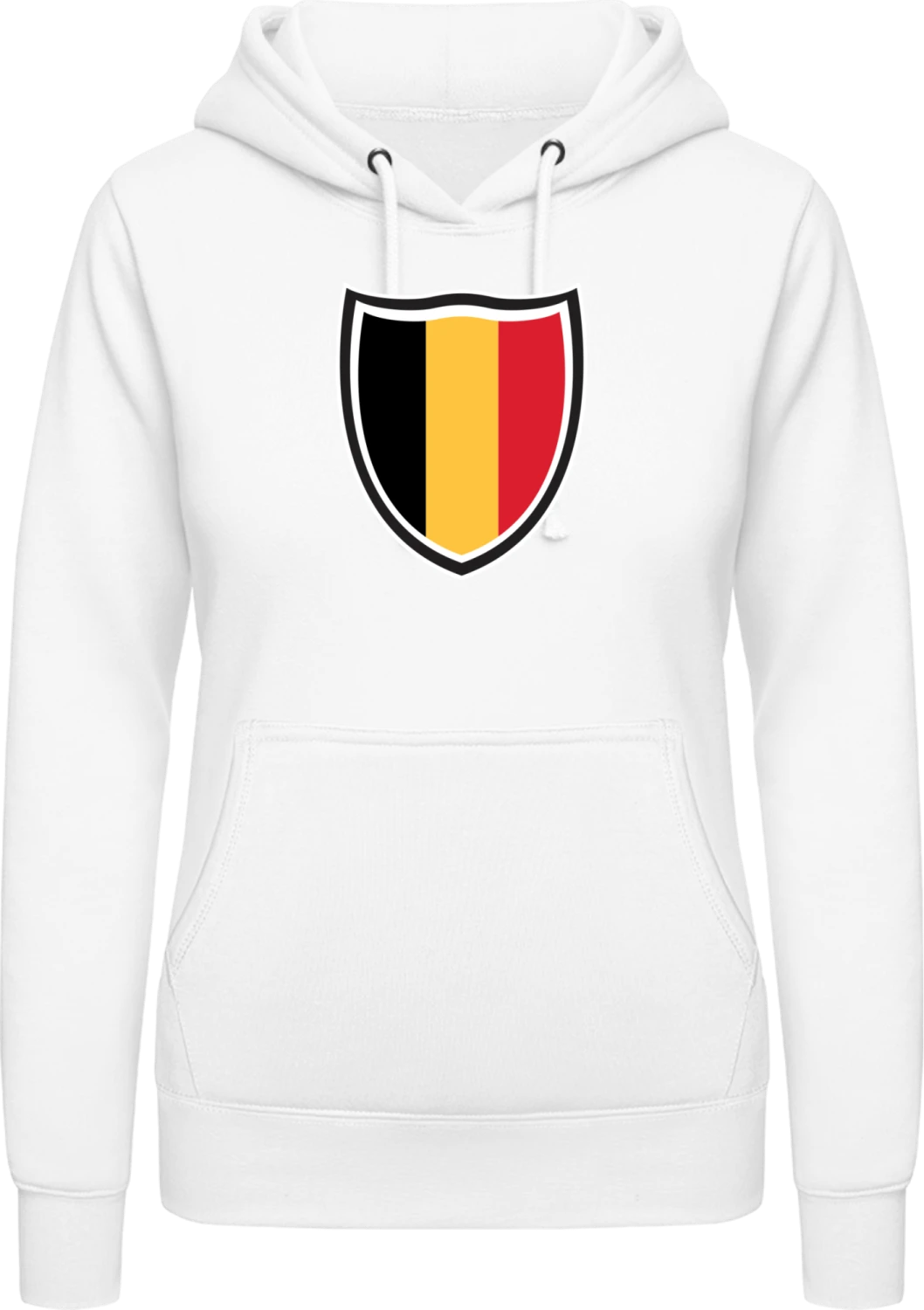 Belgium Shield Flag - Arctic white AWDis ladies hoodie - Front