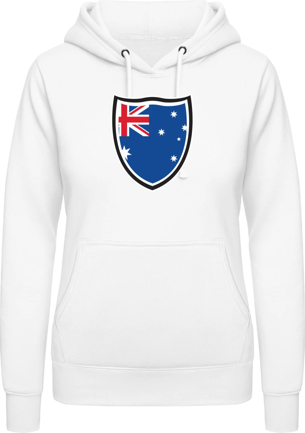 Australia Shield Flag - Arctic white AWDis ladies hoodie - Front