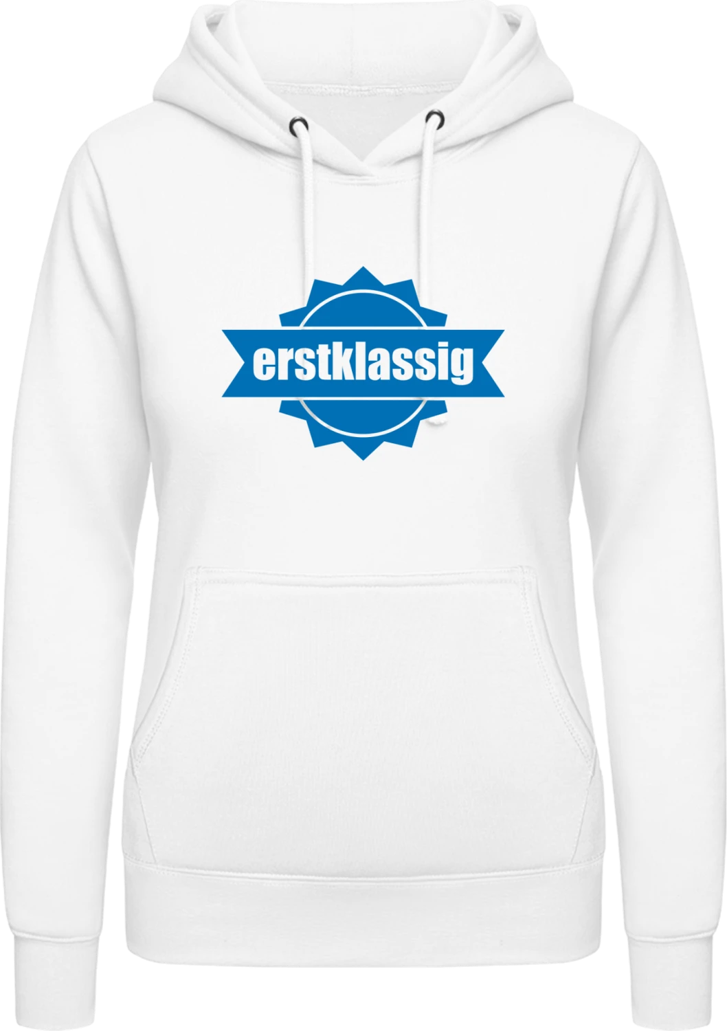 Erstklassig - Arctic white AWDis ladies hoodie - Front