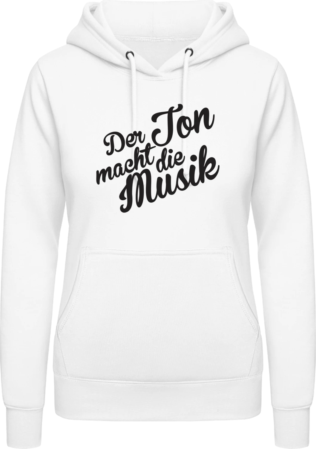 Der Ton macht die Musik - Arctic white AWDis ladies hoodie - Front