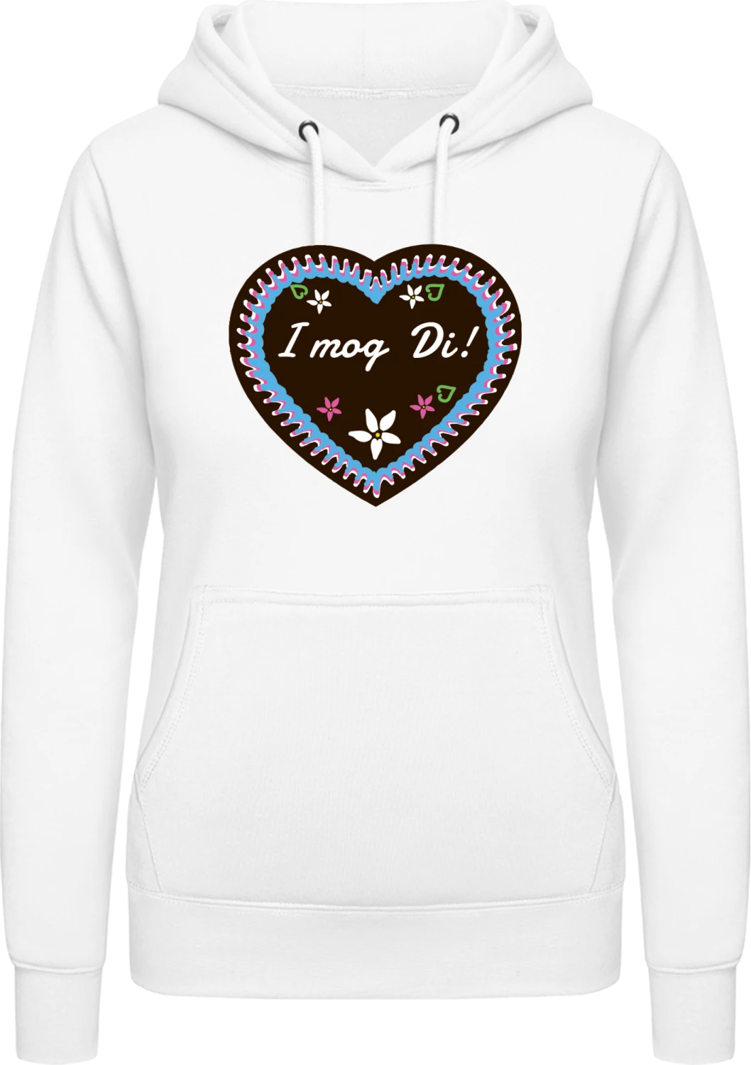 I mog di Lebkuchen - Arctic white AWDis ladies hoodie - Front