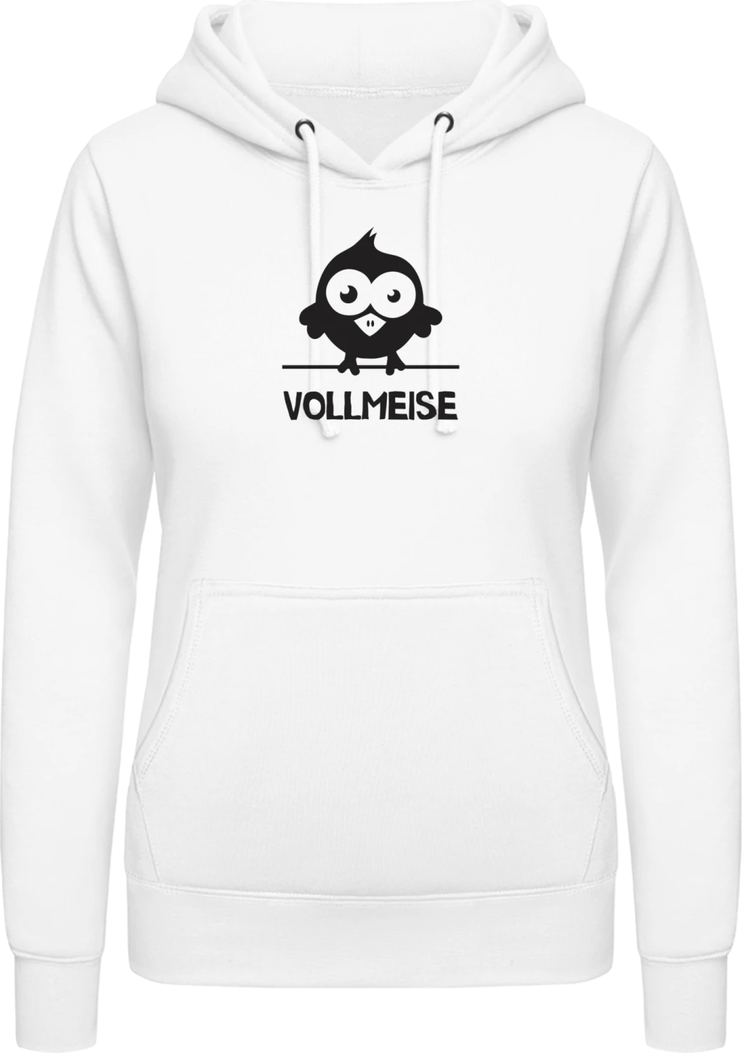 Vollmeise - Arctic white AWDis ladies hoodie - Front