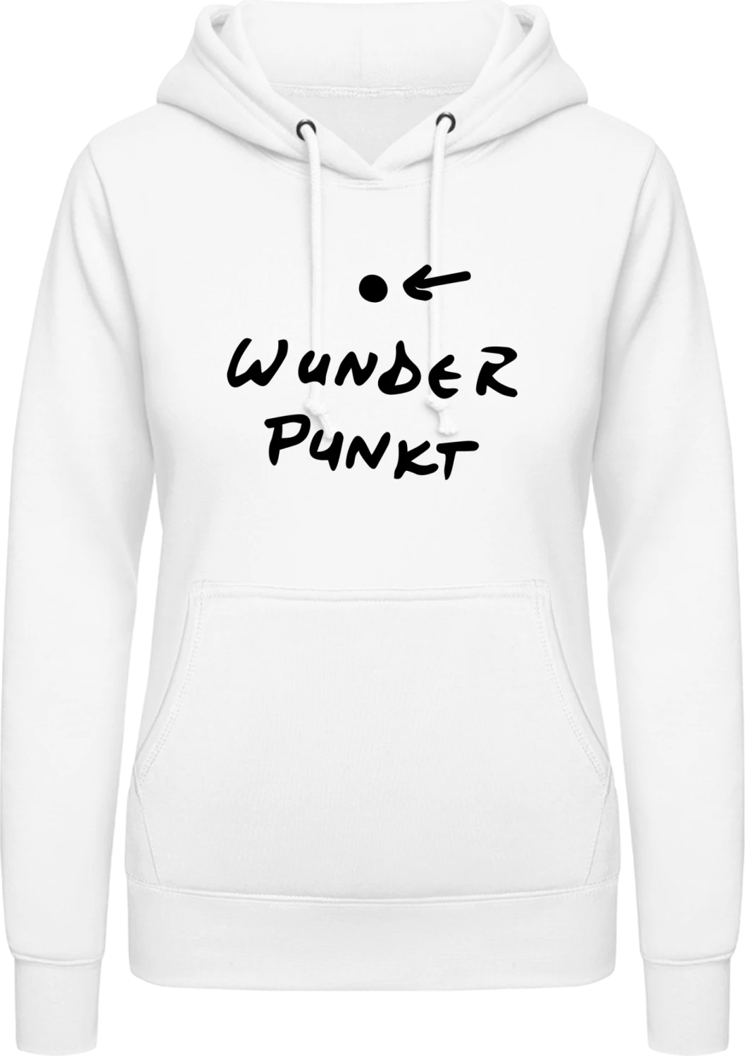 Wunder Punkt - Arctic white AWDis ladies hoodie - Front