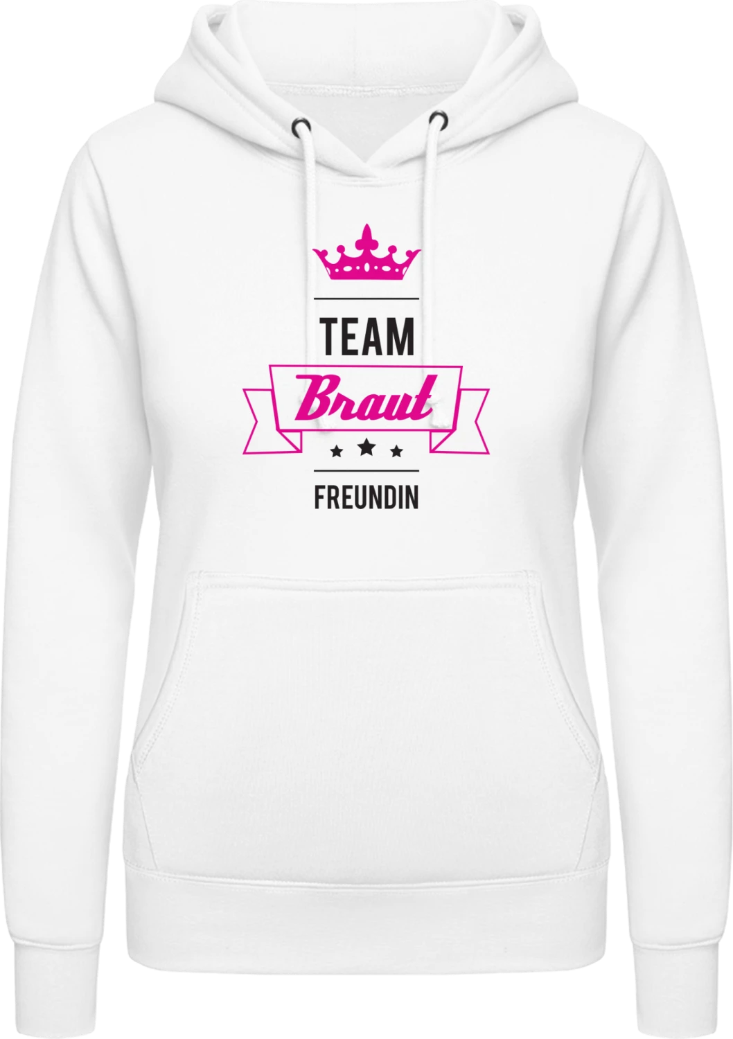 Freundin der Braut - Arctic white AWDis ladies hoodie - Front