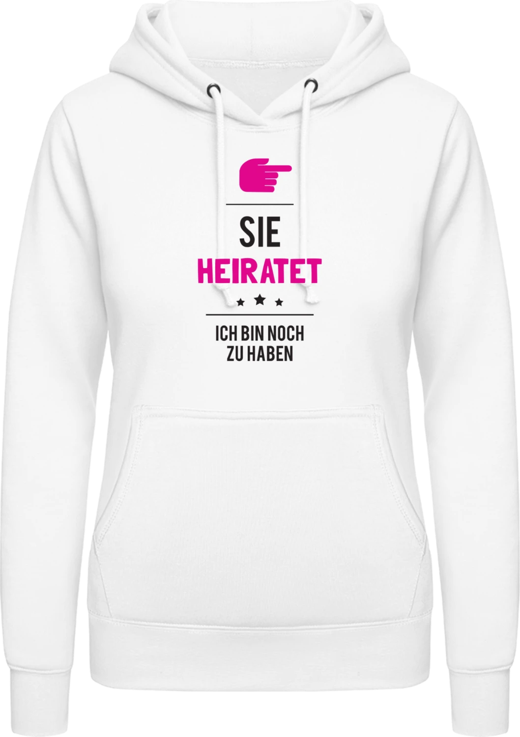 Sie heiratet ich bin noch zu haben - Arctic white AWDis ladies hoodie - Front