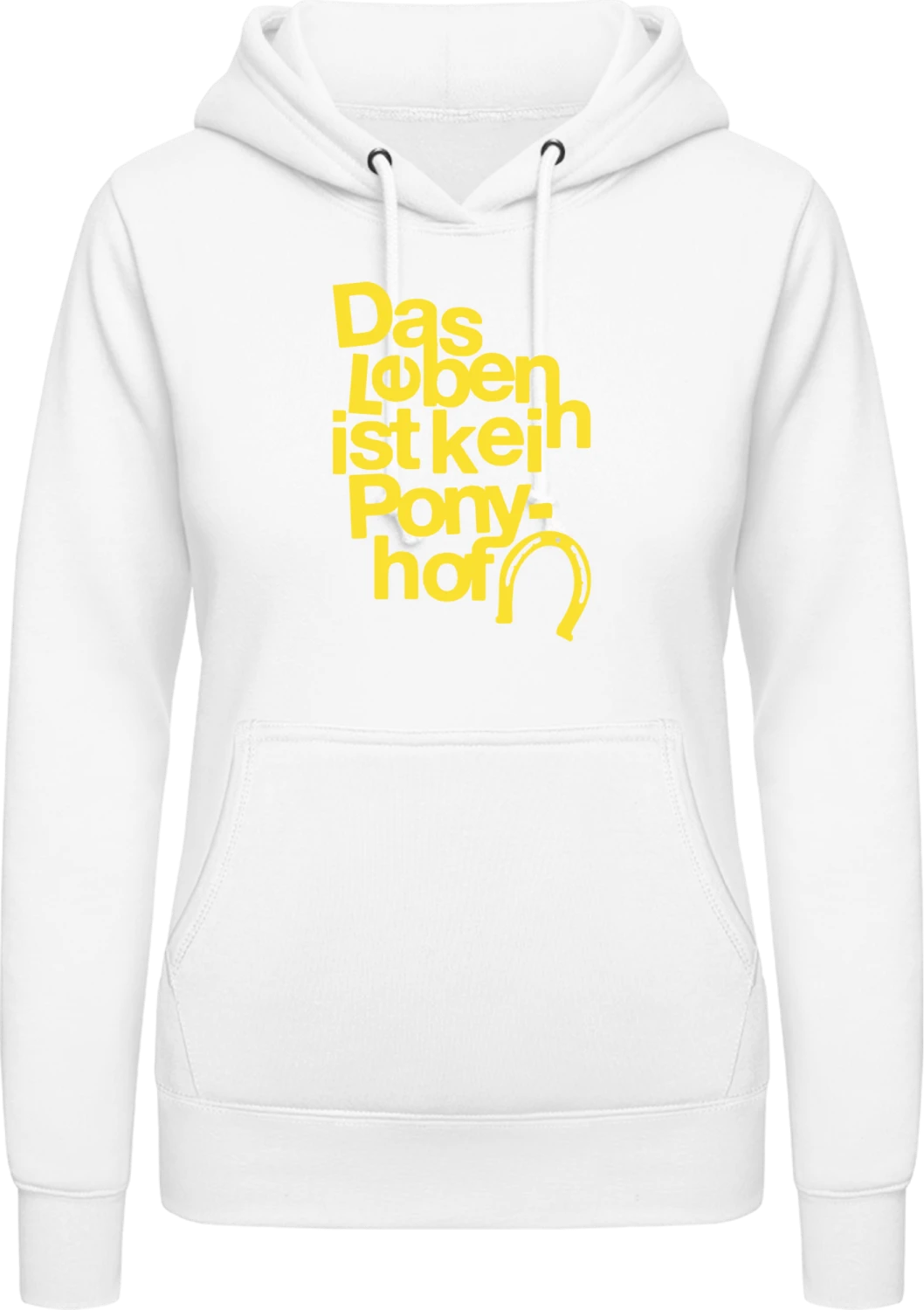 Das Leben Ist Kein Ponyhof - Arctic white AWDis ladies hoodie - Front