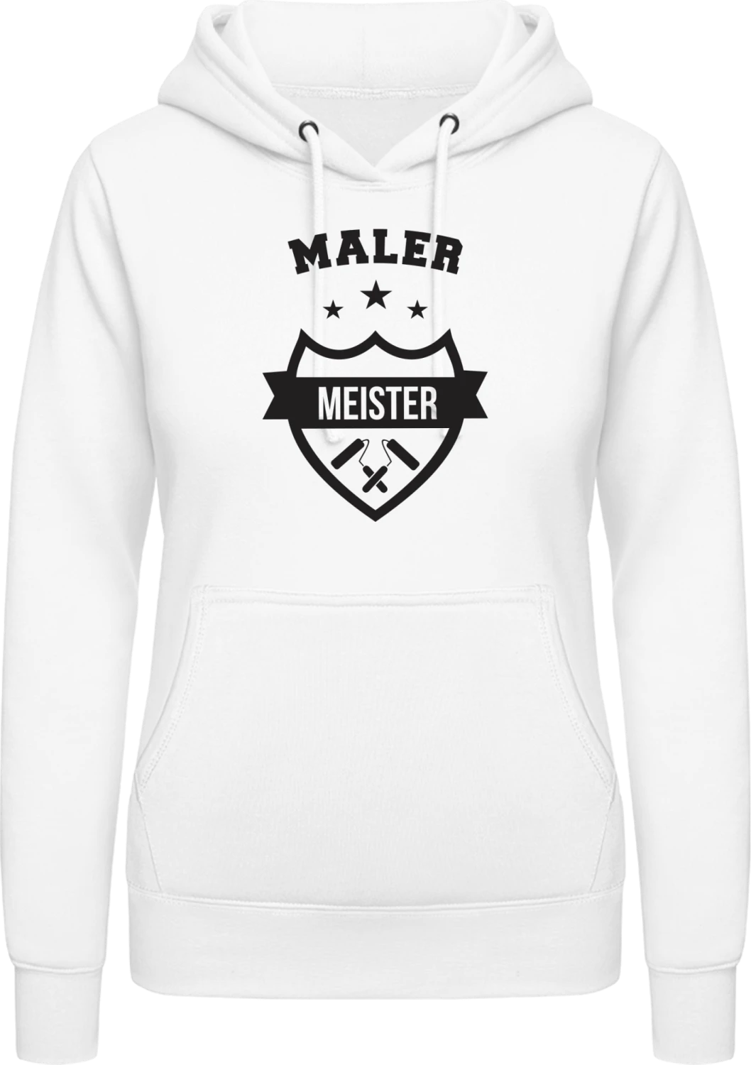 Maler Meister - Arctic white AWDis ladies hoodie - Front