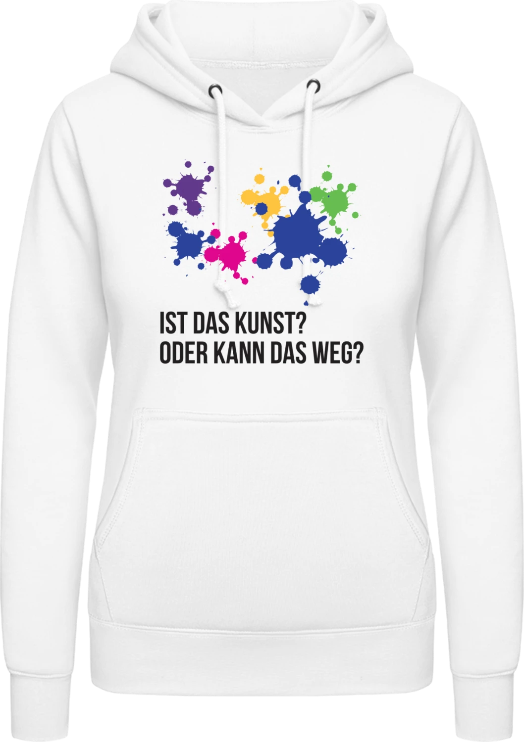 Ist das Kunst oder kann das weg - Arctic white AWDis ladies hoodie - Front