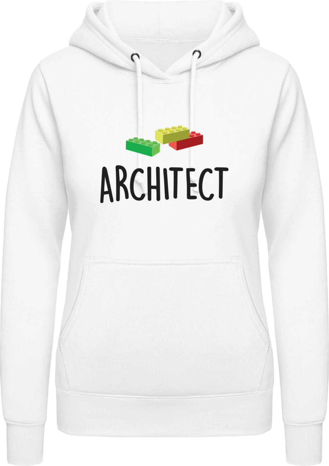 Architect To Be - Arctic white AWDis ladies hoodie - Front