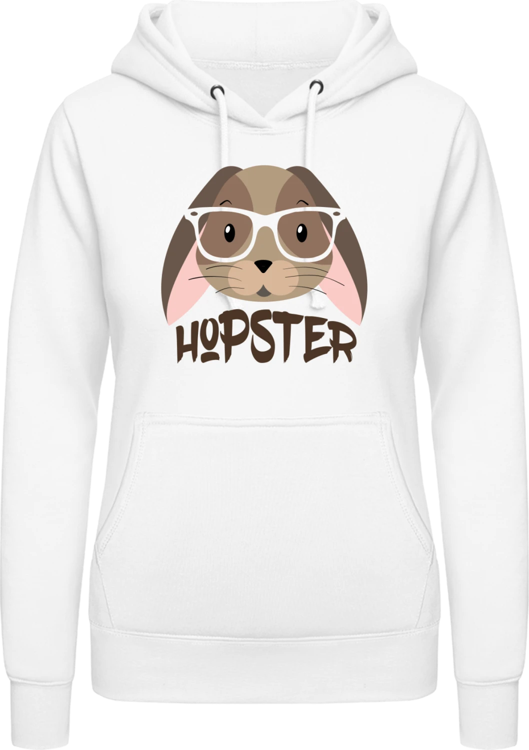 Hopster - Arctic white AWDis ladies hoodie - Front