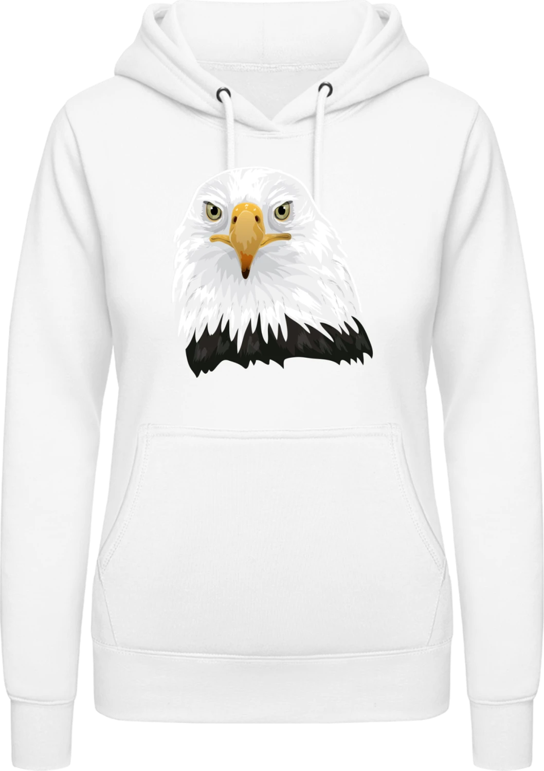 Eagle Predator Head - Arctic white AWDis ladies hoodie - Front