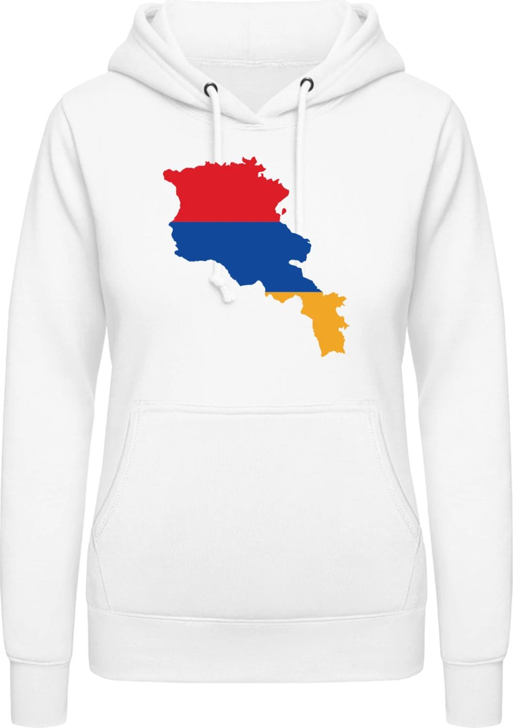 Armenia Flag - Arctic white AWDis ladies hoodie - Front