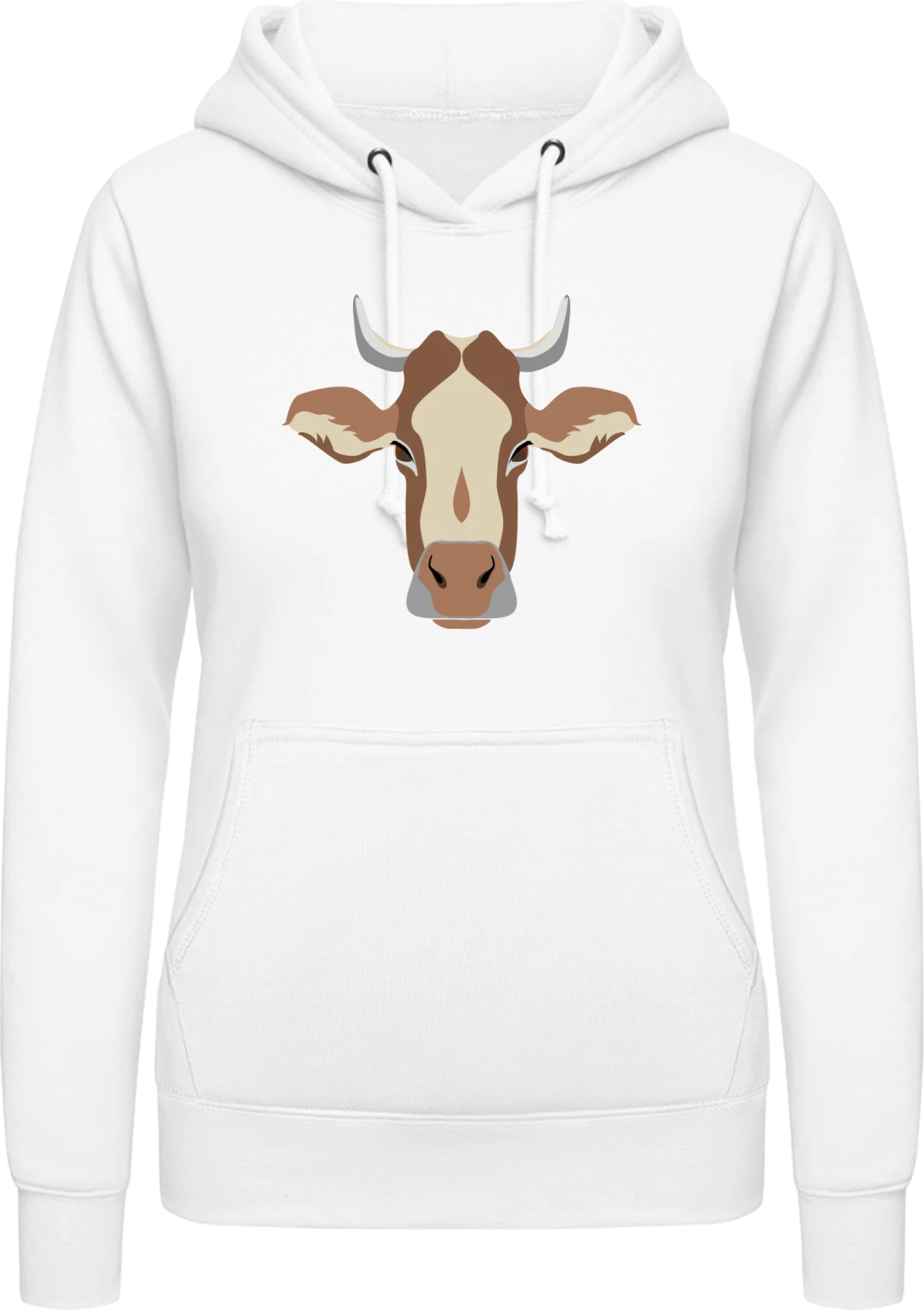 Head Cow - Arctic white AWDis ladies hoodie - Front