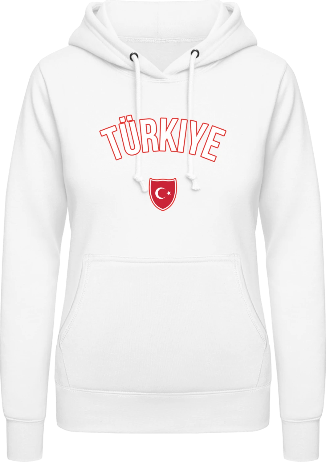 TÜRKIYE Fan - Arctic white AWDis ladies hoodie - Front