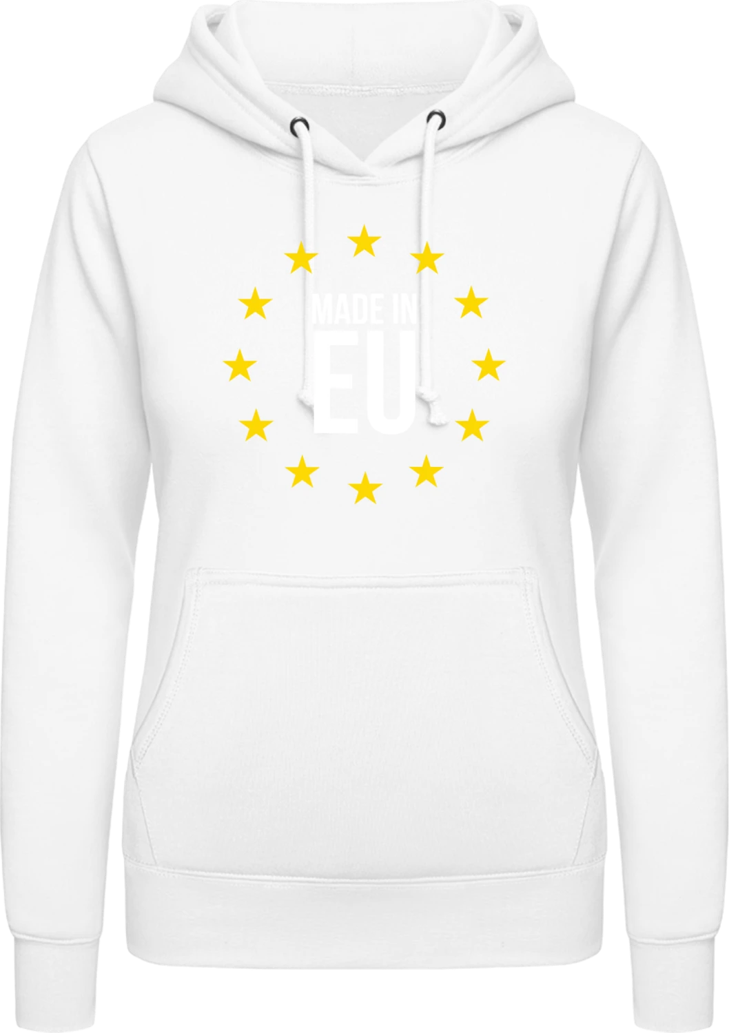 Made in EU - Arctic white AWDis ladies hoodie - Front