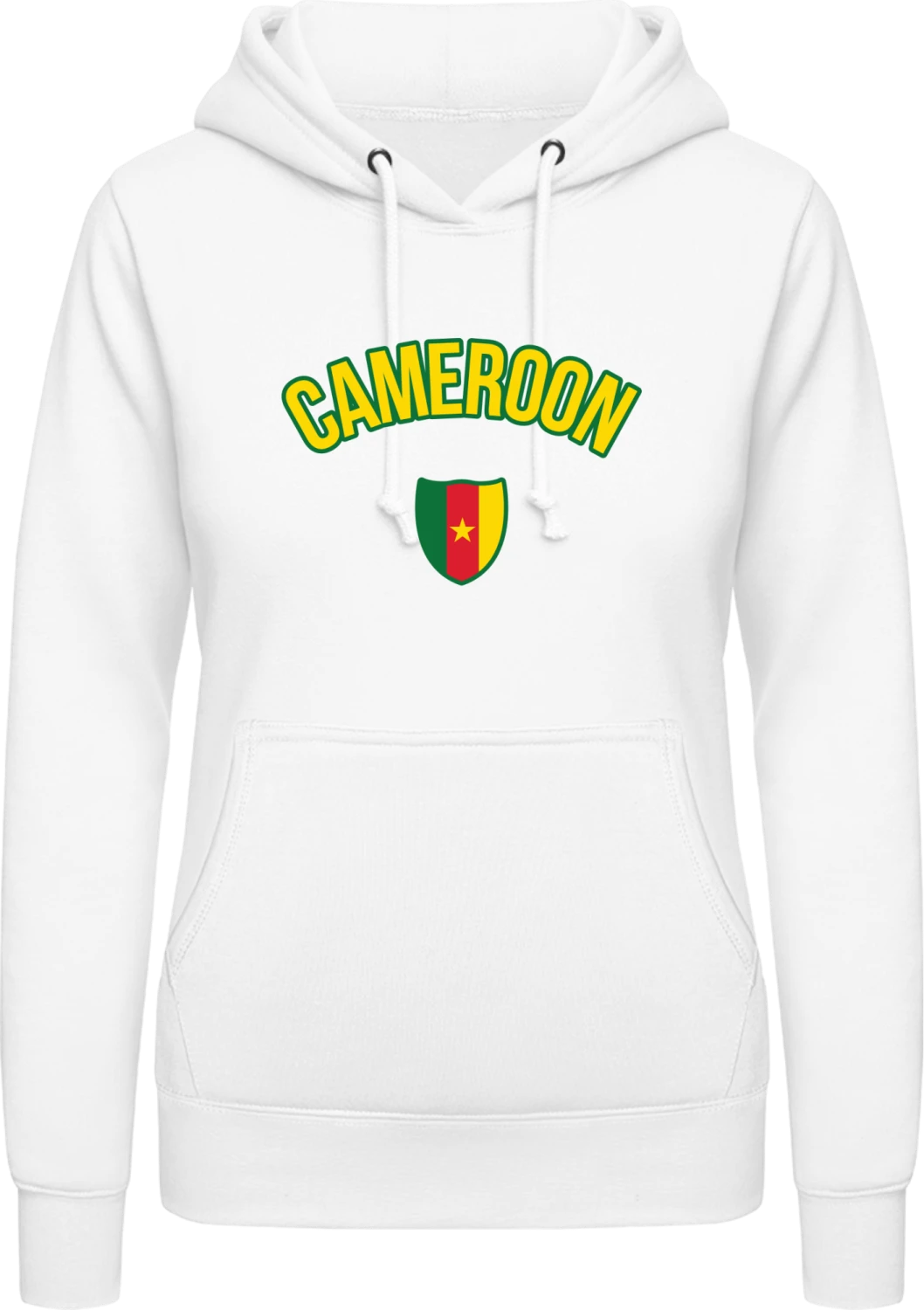 CAMEROON Fan - Arctic white AWDis ladies hoodie - Front