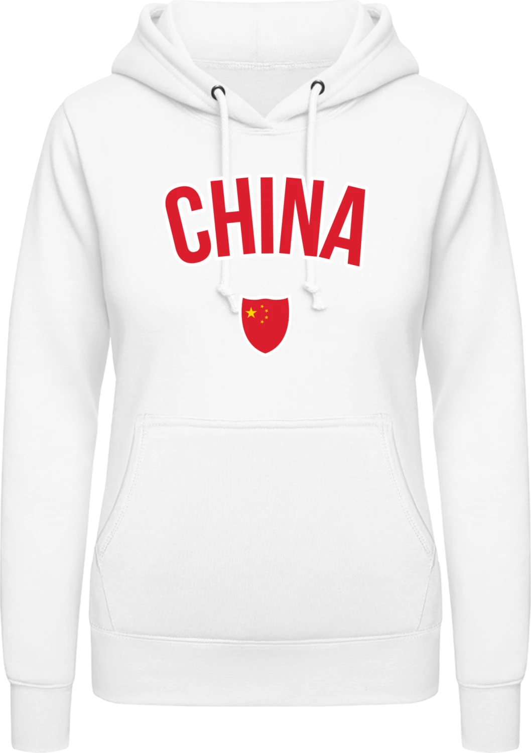 CHINA Fan - Arctic white AWDis ladies hoodie - Front