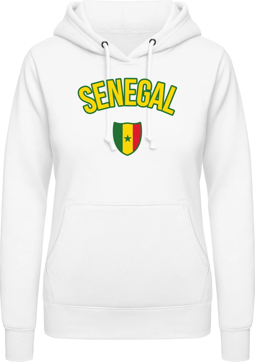 SENEGAL Fan - Arctic white AWDis ladies hoodie - Front