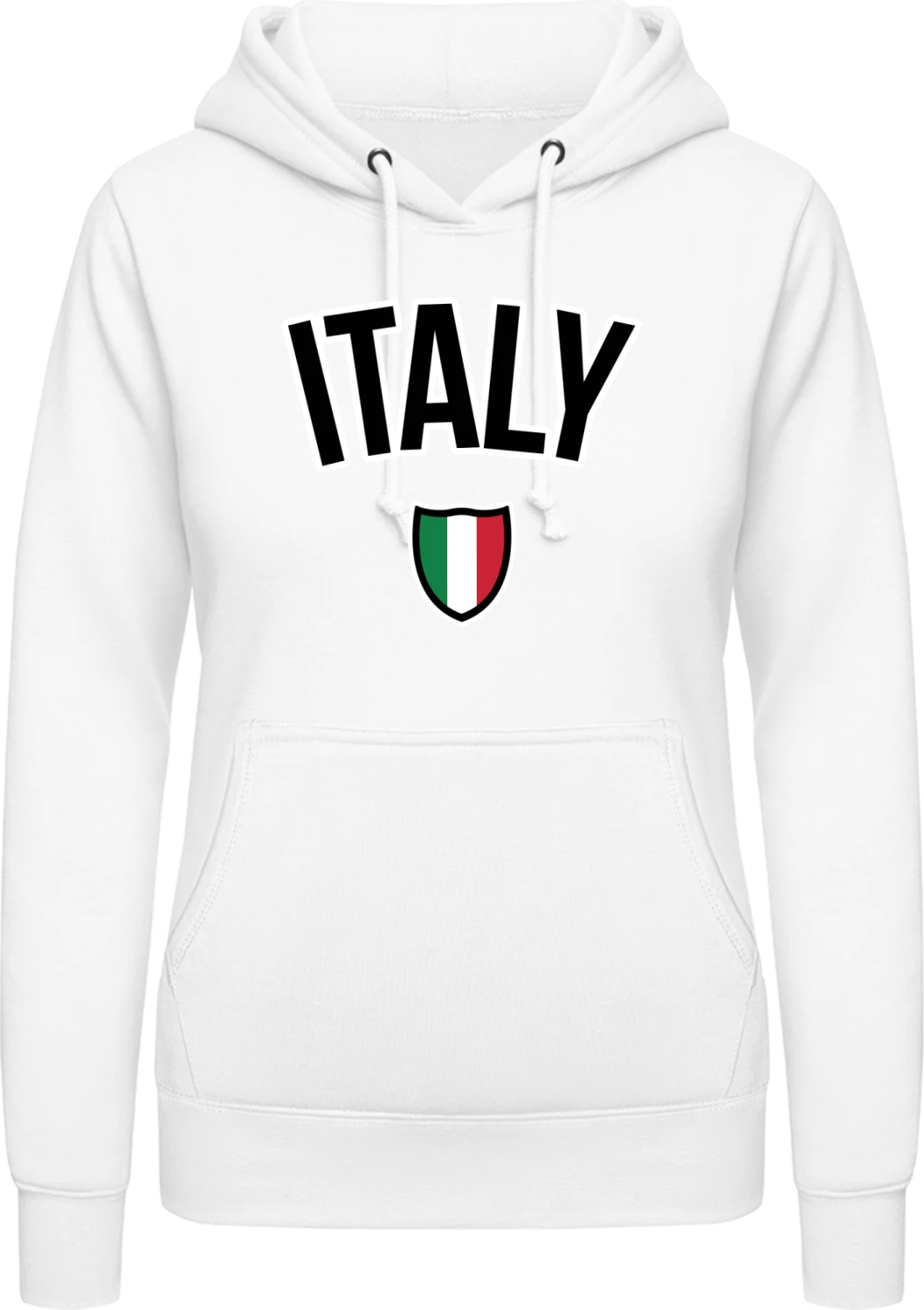 ITALY Football Fan - Arctic white AWDis ladies hoodie - Front