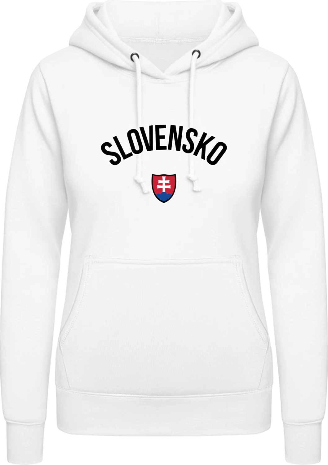 SLOVENSKO Flag Fan - Arctic white AWDis ladies hoodie - Front