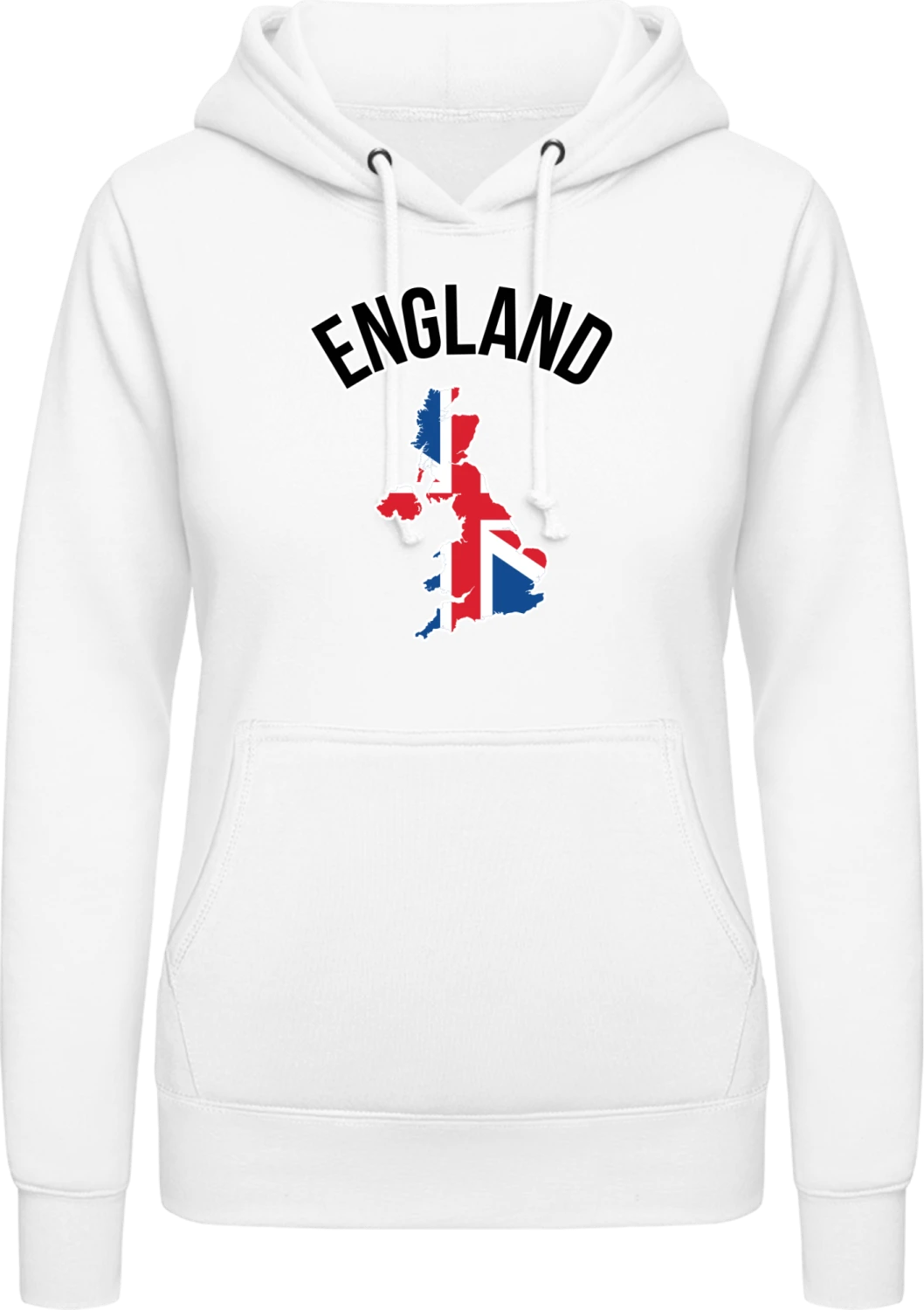 England Fan - Arctic white AWDis ladies hoodie - Front