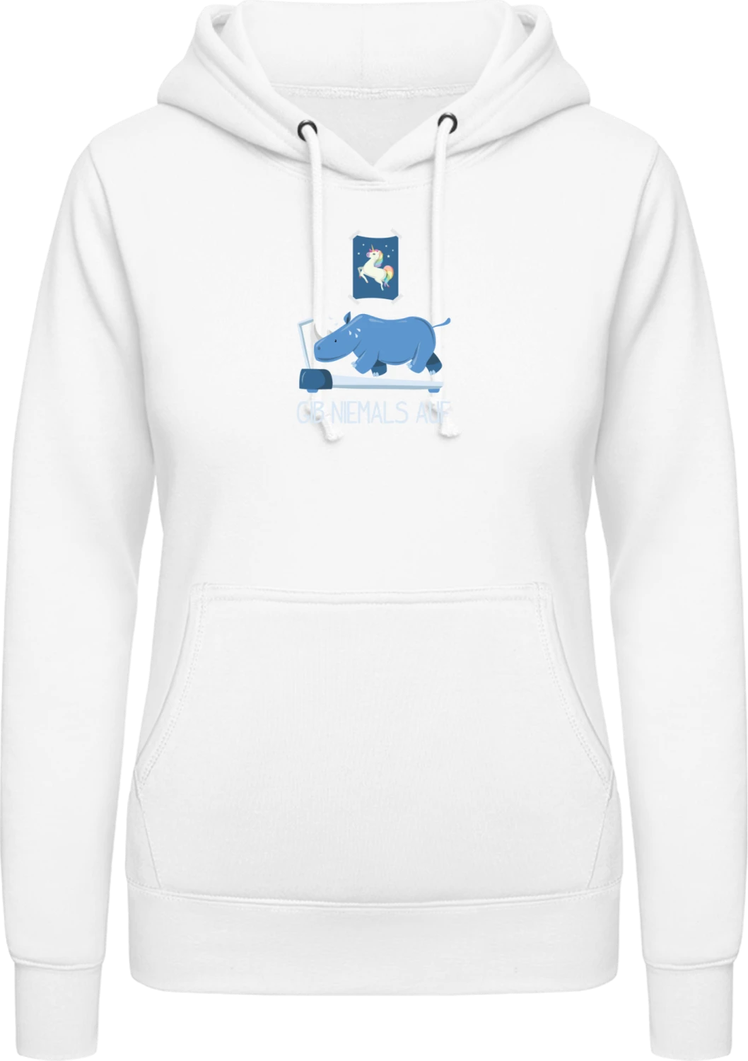 Gib niemals auf - Arctic white AWDis ladies hoodie - Front