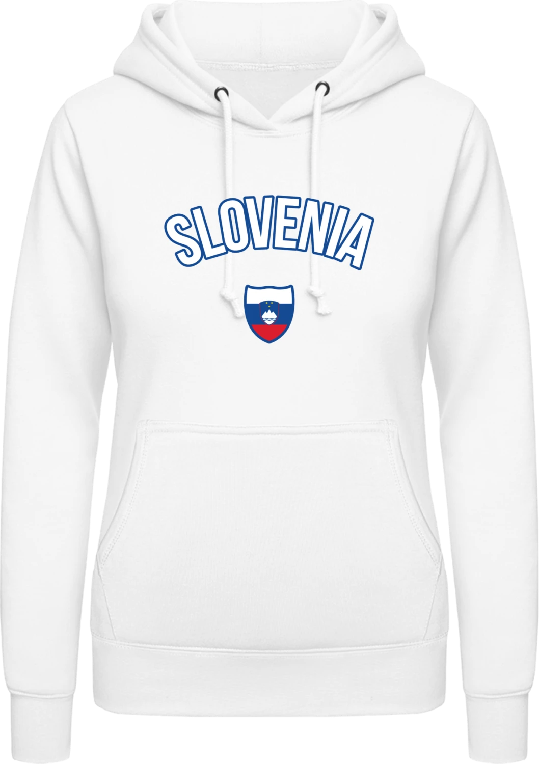 SLOVENIA Fan - Arctic white AWDis ladies hoodie - Front