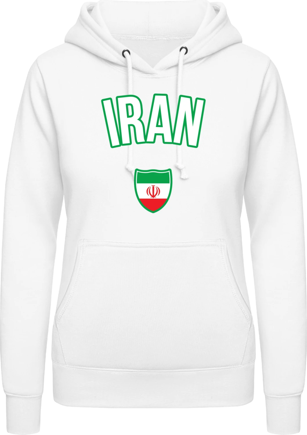 IRAN Fan - Arctic white AWDis ladies hoodie - Front