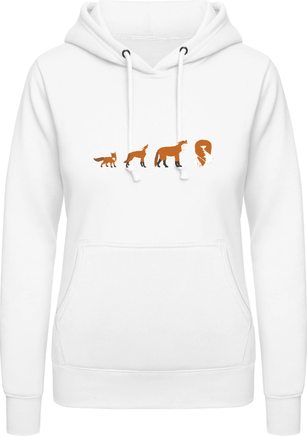 Evolution Fox To Fur Scarf - Arctic white AWDis ladies hoodie - Front