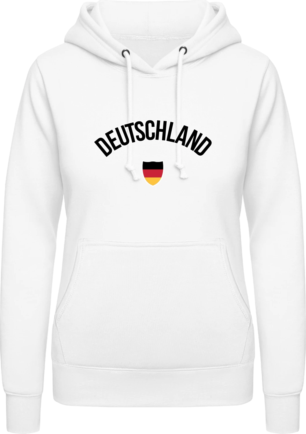 DEUTSCHLAND Fussball Fan - Arctic white AWDis ladies hoodie - Front