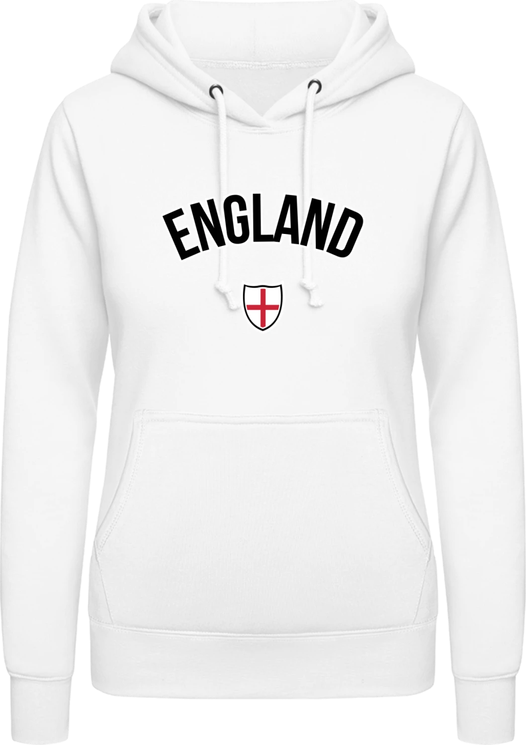 ENGLAND Flag Fan - Arctic white AWDis ladies hoodie - Front