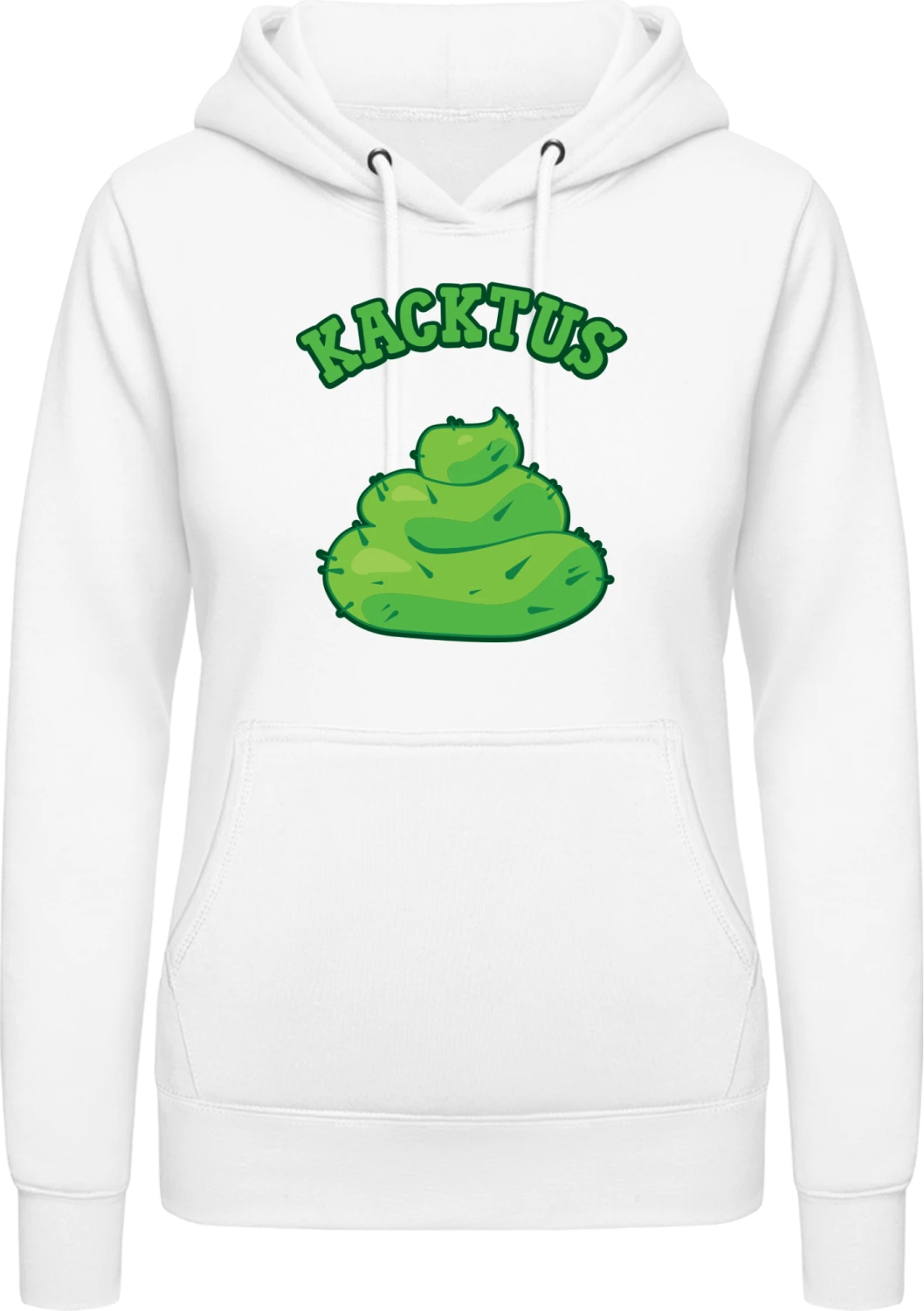 Kacktus - Arctic white AWDis ladies hoodie - Front