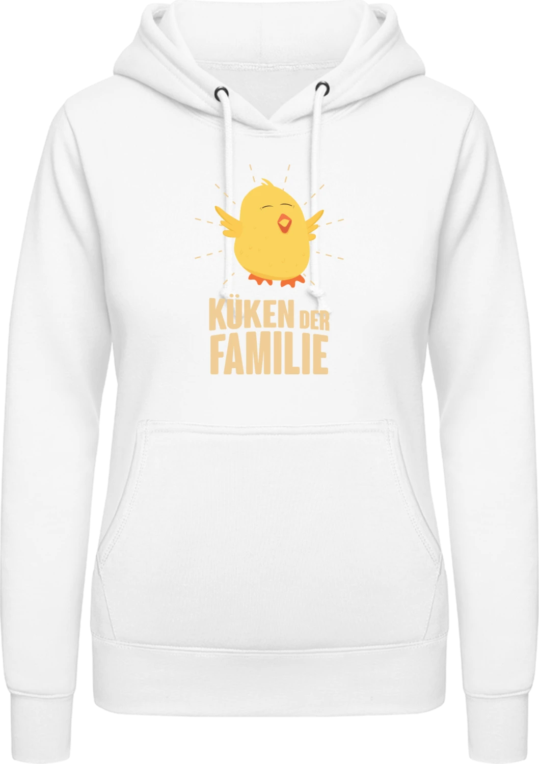 Küken der Familie - Arctic white AWDis ladies hoodie - Front