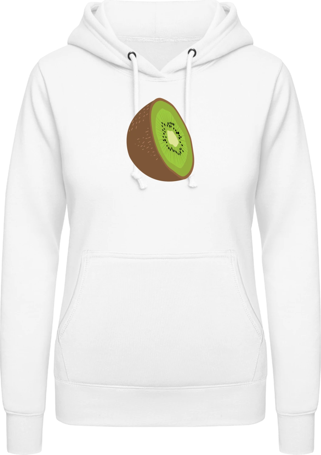 Kiwi Fruit - Arctic white AWDis ladies hoodie - Front