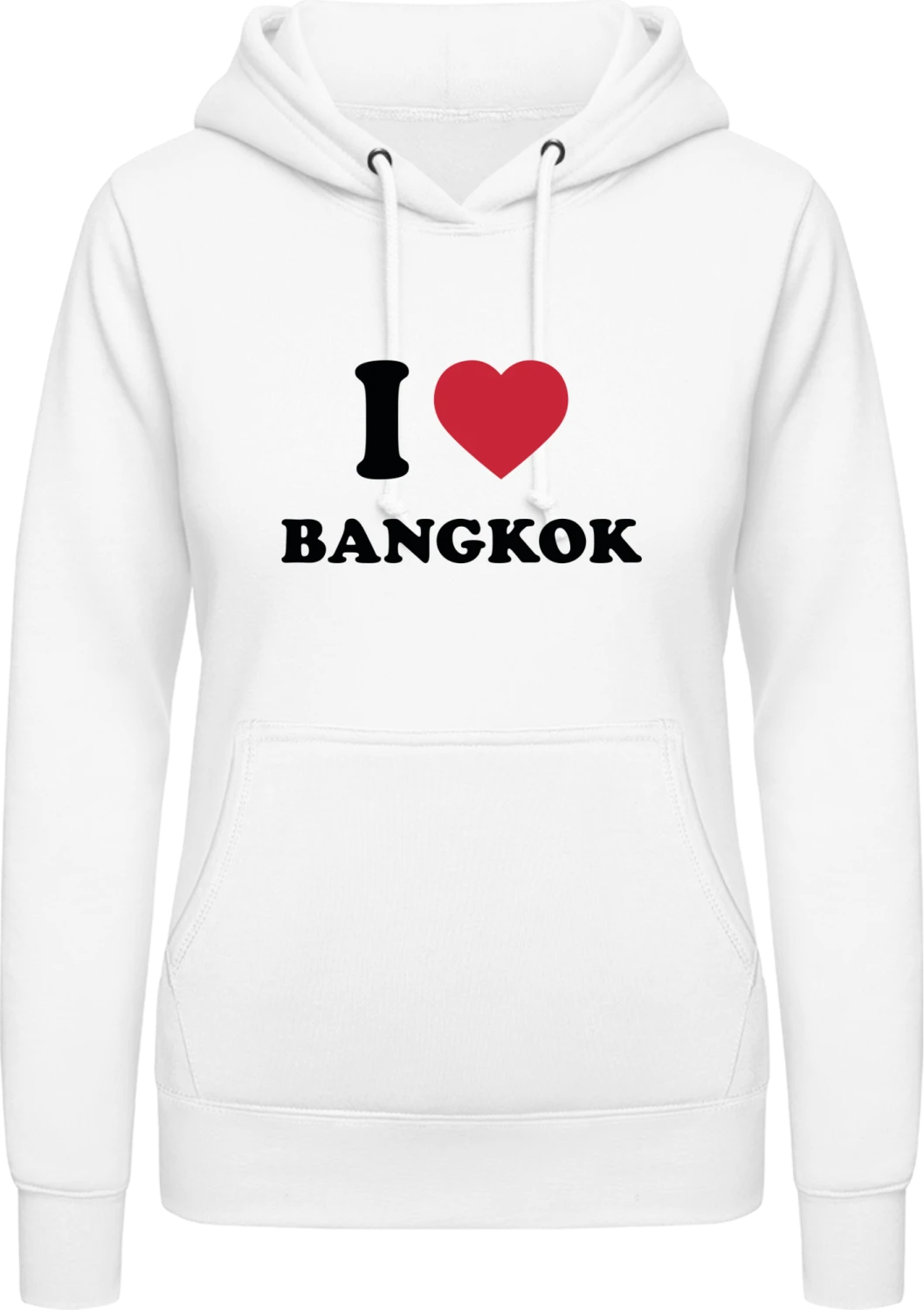 I love Bangkok - Arctic white AWDis ladies hoodie - Front