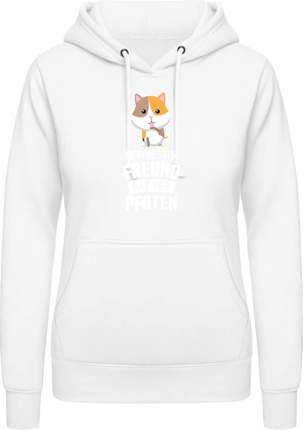 Mein bester Freund hat vier Pfoten Katze - Arctic white AWDis ladies hoodie - Front